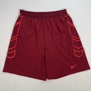 Nike Vapor Woven 8"‎ Shorts Men's L Burgundy Stretch Drawstring Training Swoosh
